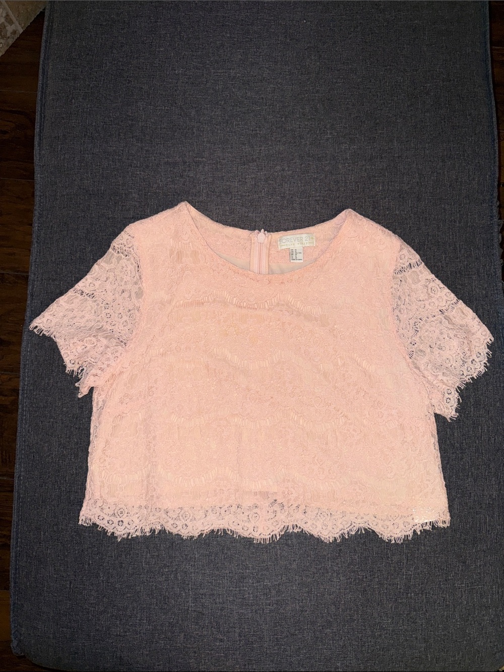 Forever 21 Pink Lace Crop Top